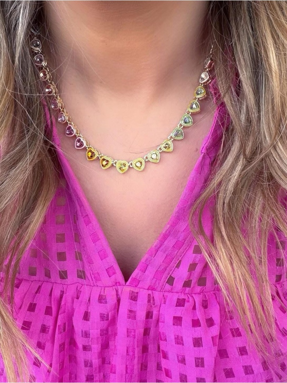 Park Lane Candy Hearts Necklace- February Sparkle Box- Multicolor Crystal